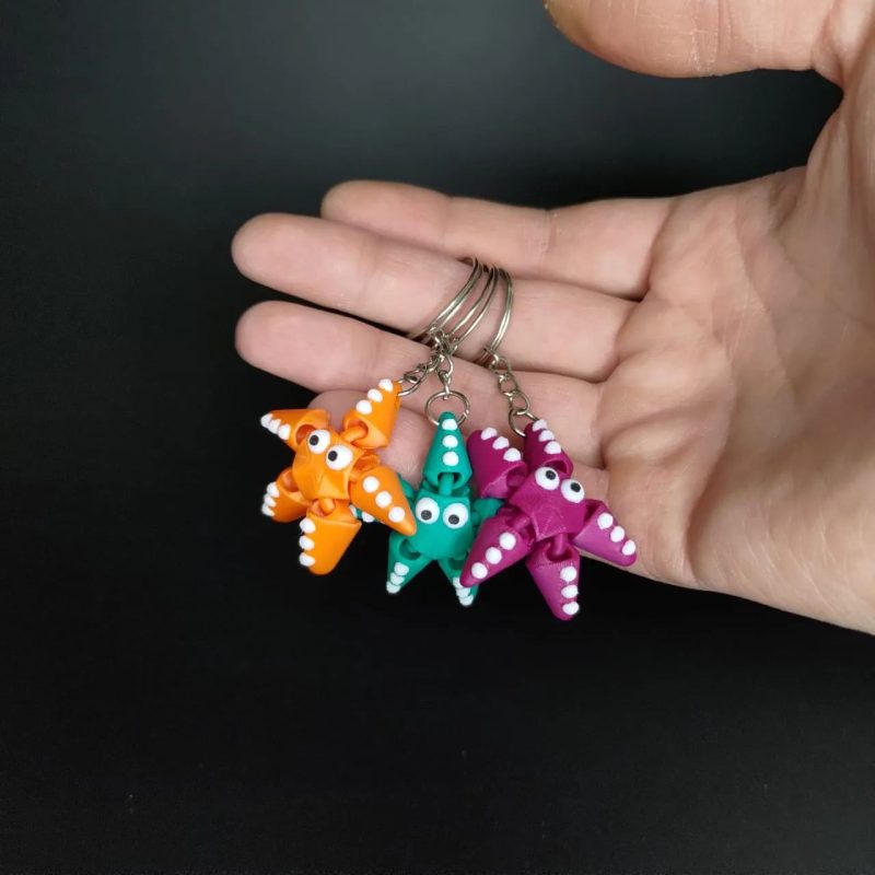 海星钥匙链-3D合纵社-3D打印模型STL格式3mf格式免费下载!