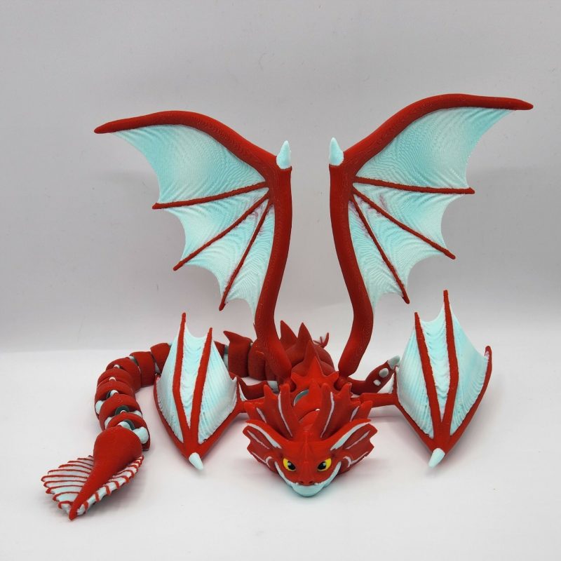 红色小红龙-3D合纵社-3D打印模型STL格式3mf格式免费下载！