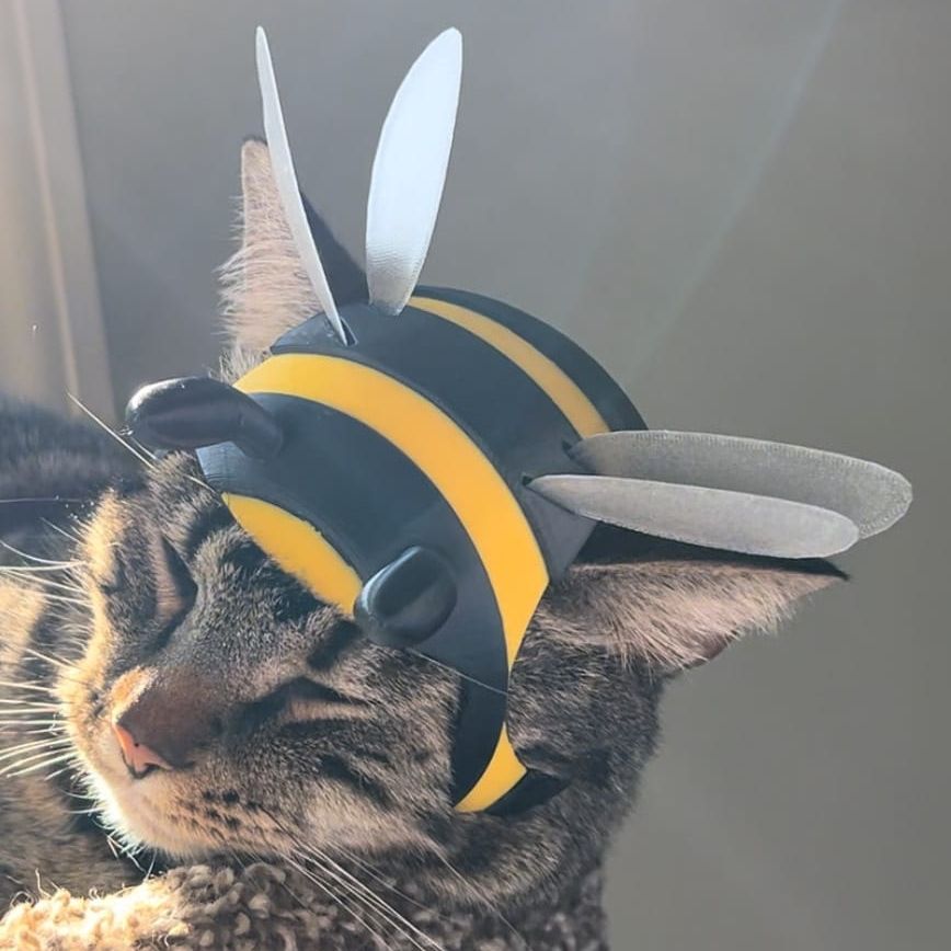 图片[2]-蜜蜂猫帽-3D合纵社-3D打印模型STL格式3mf格式免费下载！