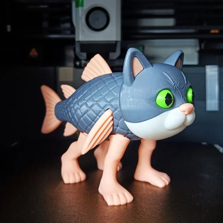小猫鱼-3D合纵社-3D打印模型STL格式3mf格式免费下载！
