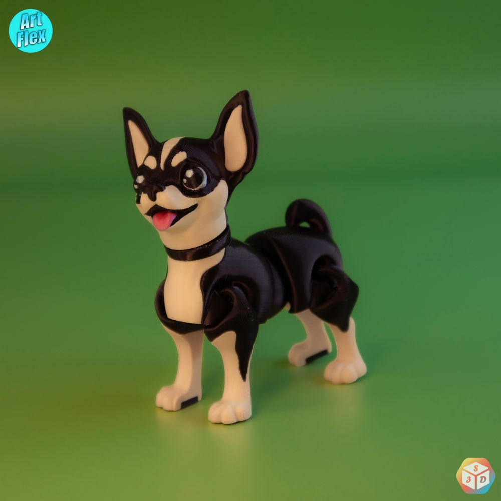 吉娃娃犬-3D合纵社-3D打印模型STL格式3mf格式免费下载！