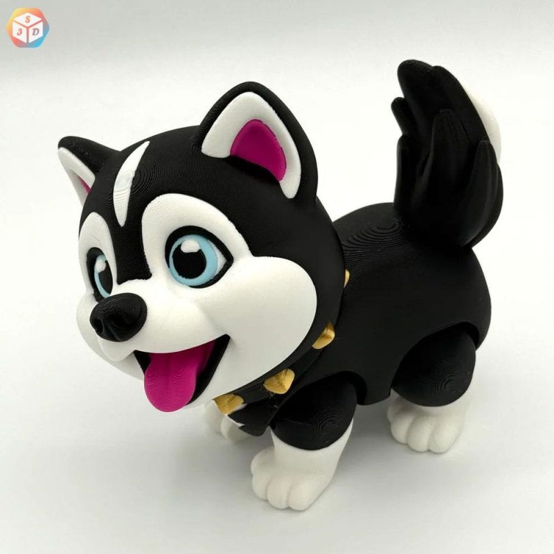 哈士奇-3D合纵社-3D打印模型STL格式3mf格式免费下载！