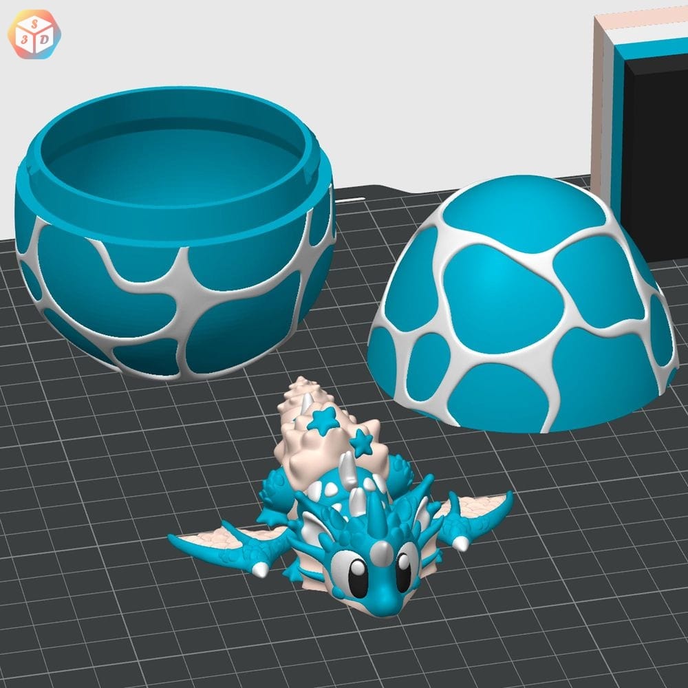图片[2]-海贝迷你龙与蛋-3D合纵社-3D打印模型STL格式3mf格式免费下载！