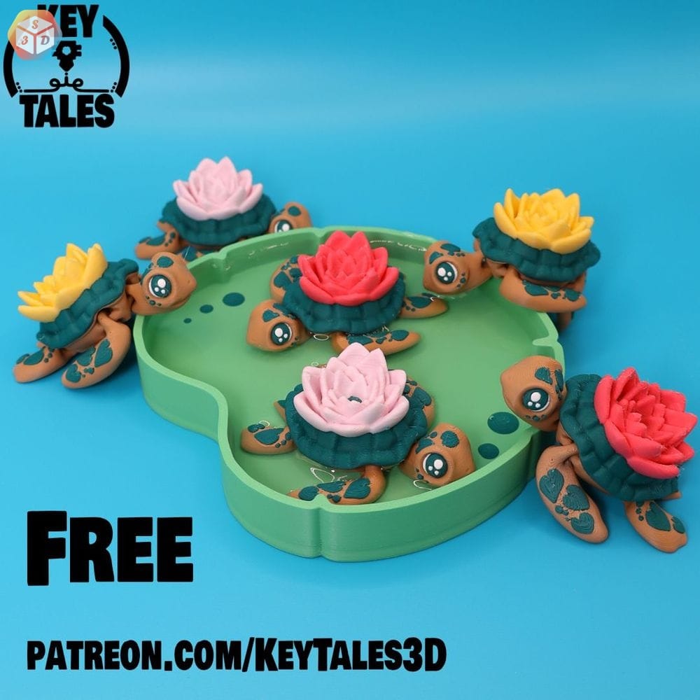 图片[3]-荷花龟-3D合纵社-3D打印模型STL格式3mf格式免费下载！