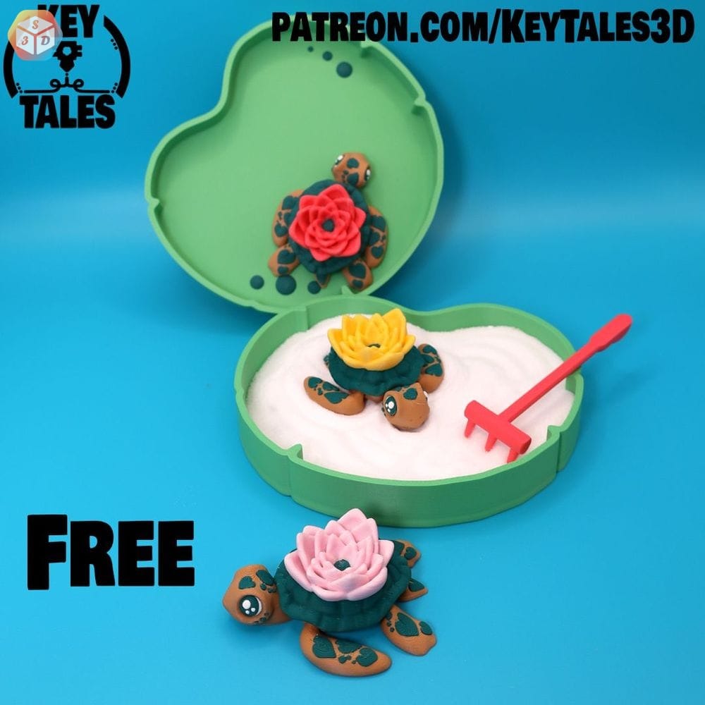 图片[2]-荷花龟-3D合纵社-3D打印模型STL格式3mf格式免费下载！