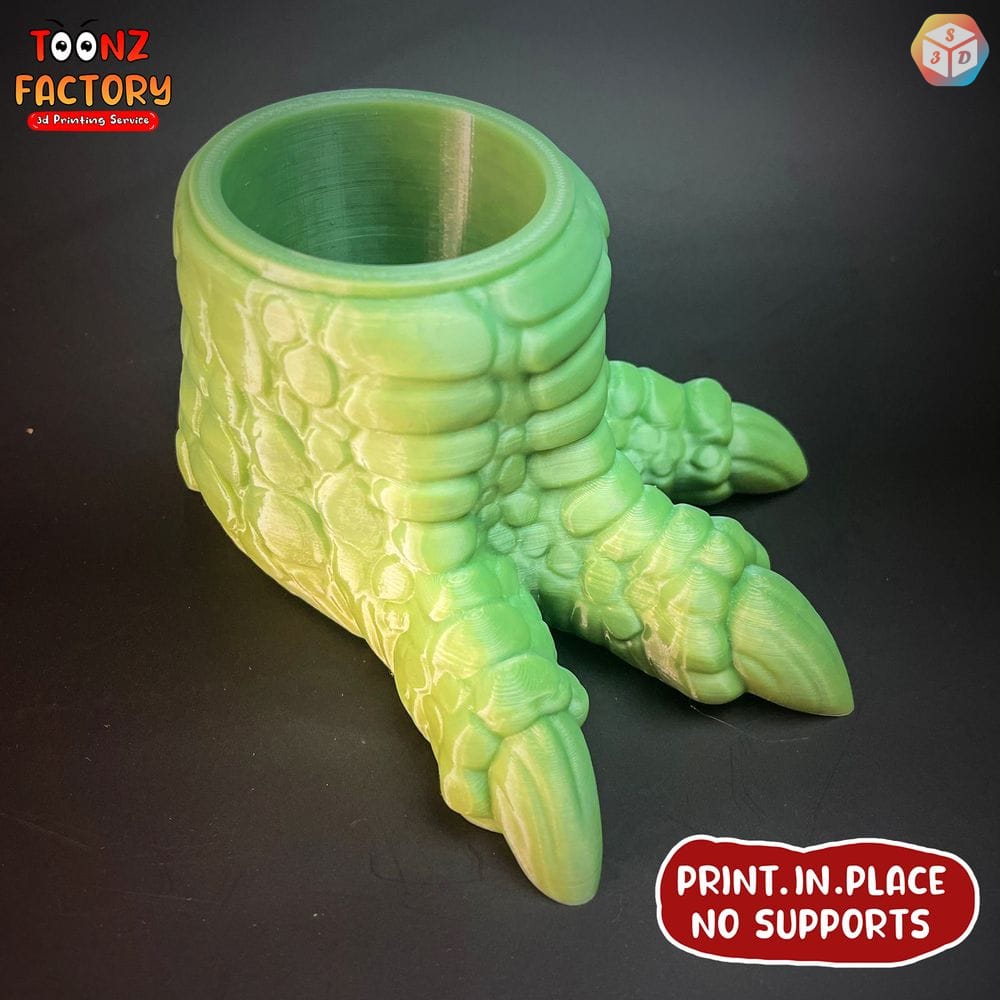 图片[2]-恐龙脚笔筒-3D合纵社-3D打印模型STL格式3mf格式免费下载！