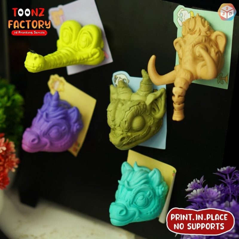 动物头像-3D合纵社-3D打印模型STL格式3mf格式免费下载！