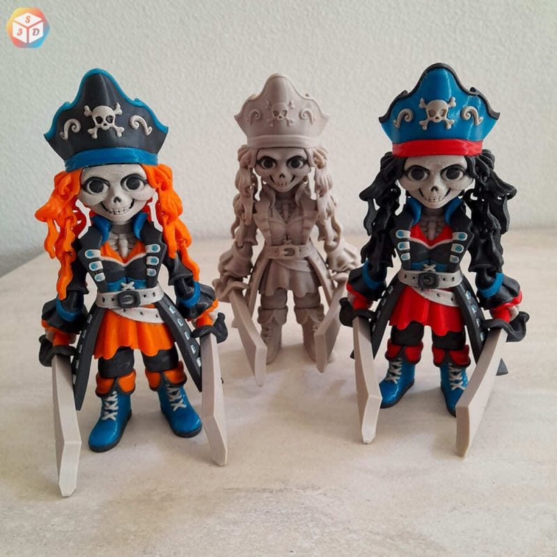 骷髅海盗-3D合纵社-3D打印模型STL格式3mf格式免费下载!