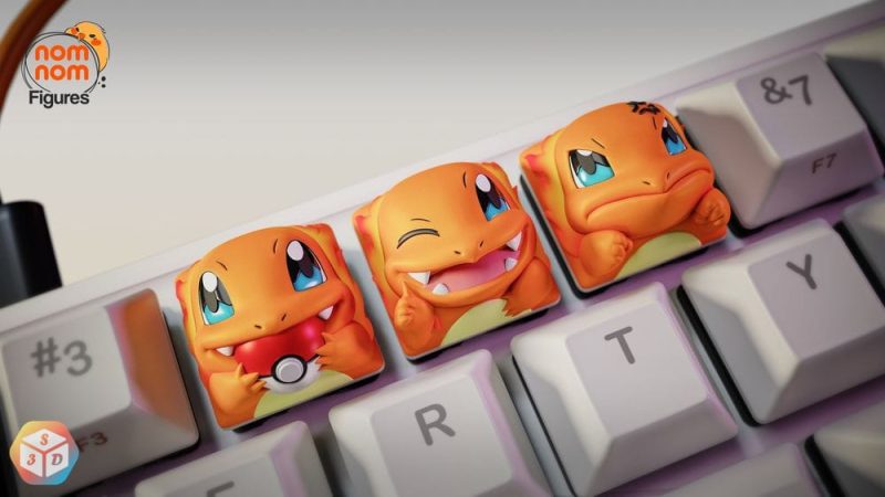 小火龙键盘帽-3D合纵社-3D打印模型STL格式3mf格式免费下载!