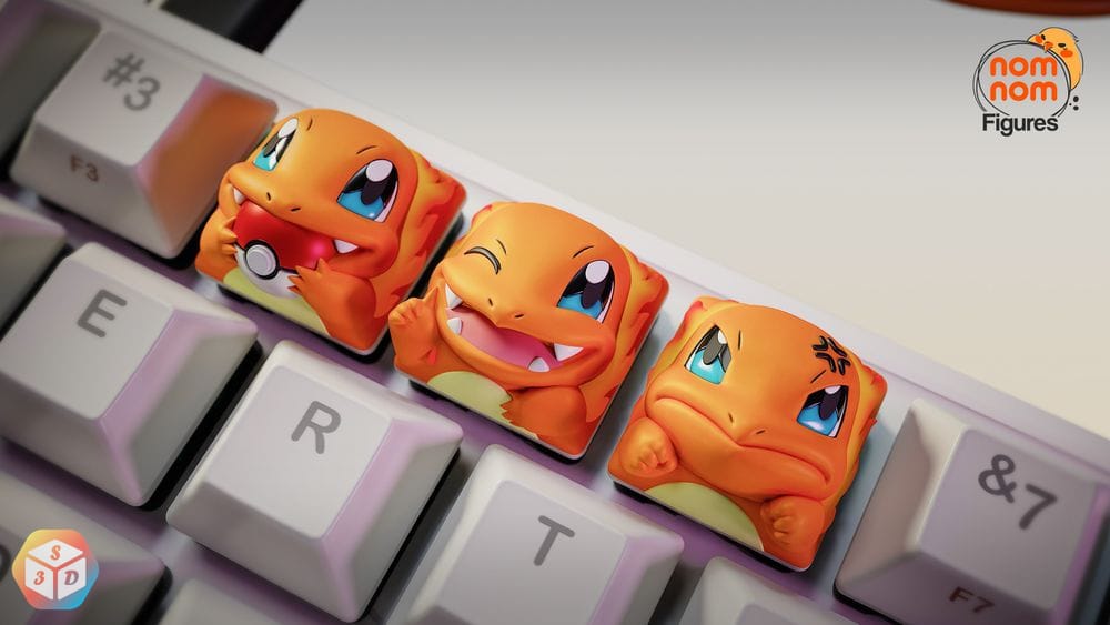 图片[3]-小火龙键盘帽-3D合纵社-3D打印模型STL格式3mf格式免费下载！