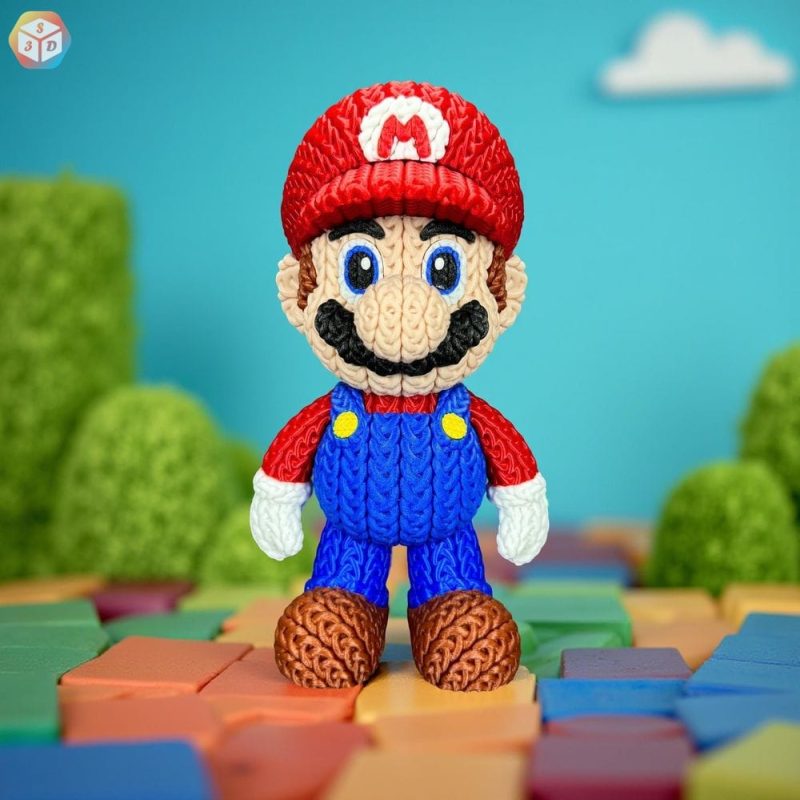 针织马里奥-3D合纵社-3D打印模型STL格式3mf格式免费下载!
