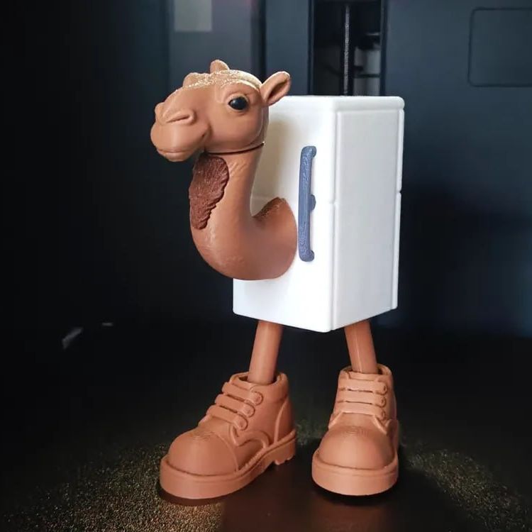 冰箱骆驼-3D合纵社-3D打印模型STL格式3mf格式免费下载！