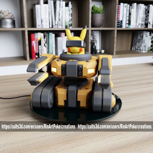 机甲车皮卡丘-3D合纵社-3D打印模型STL格式3mf格式免费下载！