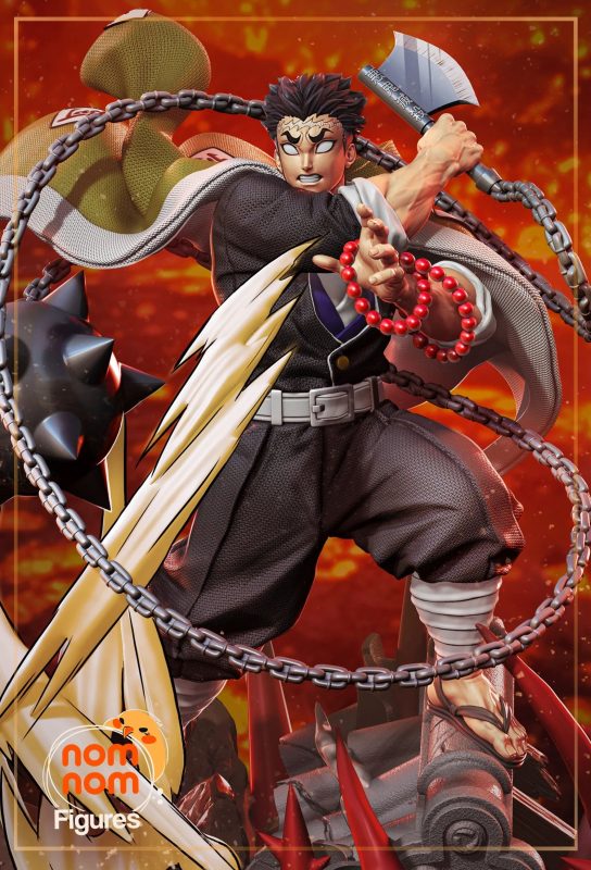 【鬼灭之刃】岩柱·悲鸣屿行冥-3D合纵社-3D打印模型STL格式3mf格式免费下载！