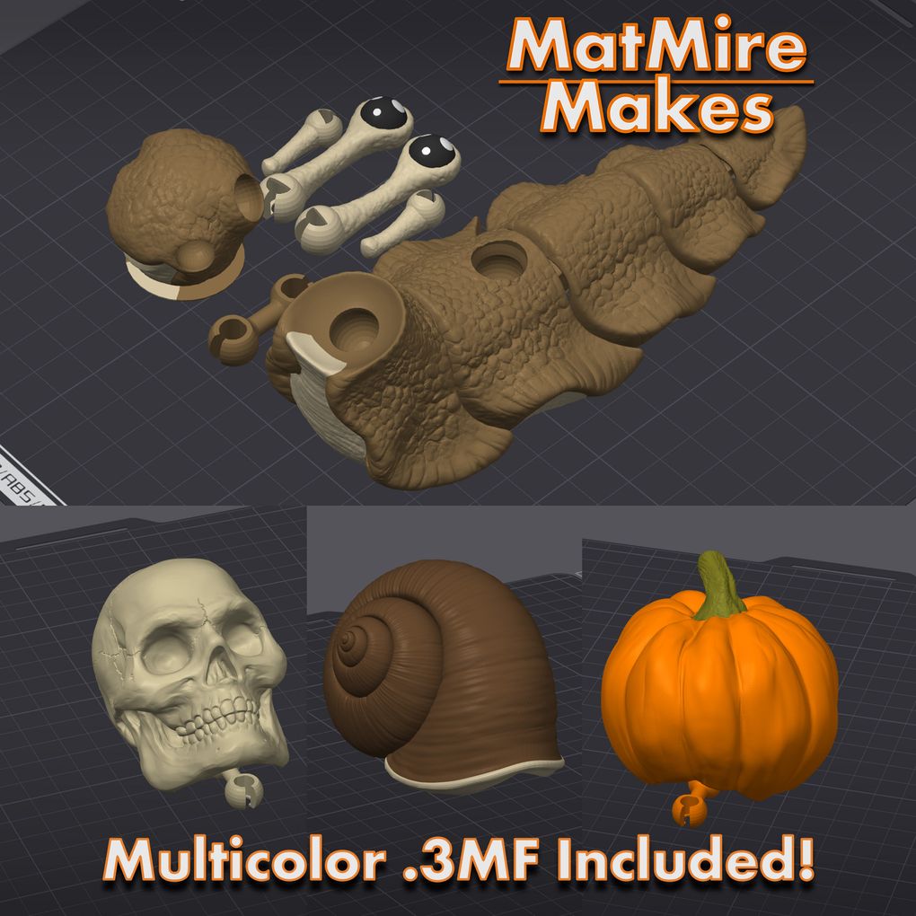 图片[2]-蜗牛与蛞蝓-3D合纵社-3D打印模型STL格式3mf格式免费下载！