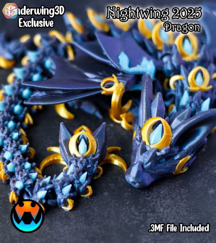 夜翼龙-3D合纵社-3D打印模型STL格式3mf格式免费下载！