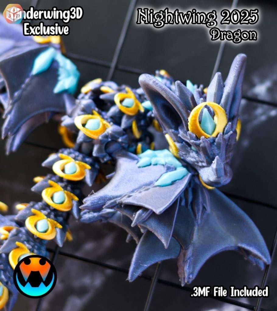 图片[3]-夜翼龙-3D合纵社-3D打印模型STL格式3mf格式免费下载！