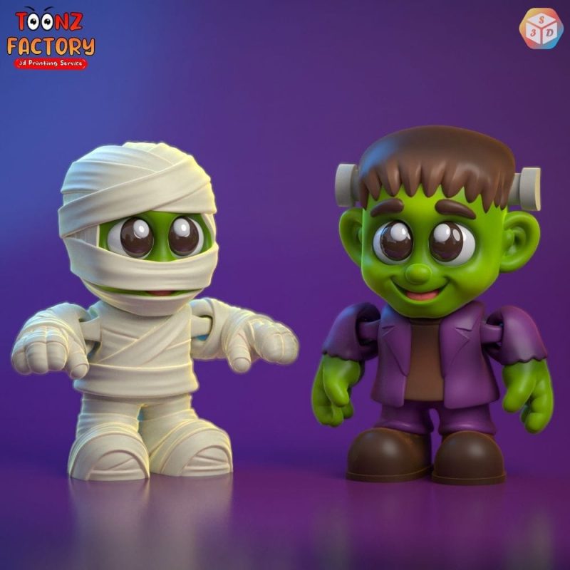 弗兰肯斯坦与木乃伊-3D合纵社-3D打印模型STL格式3mf格式免费下载！