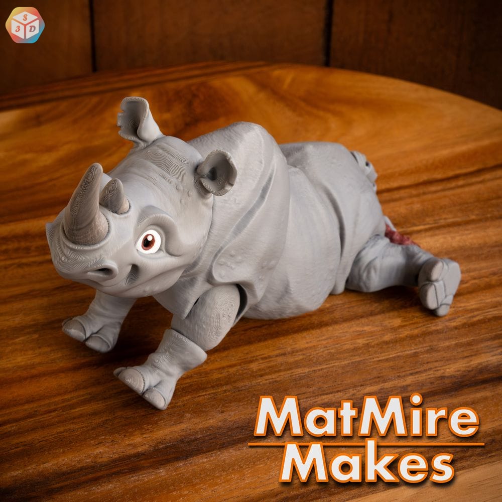 图片[3]-MatMire Makes NO:039 犀牛-3D合纵社-3D打印模型STL格式3mf格式免费下载！