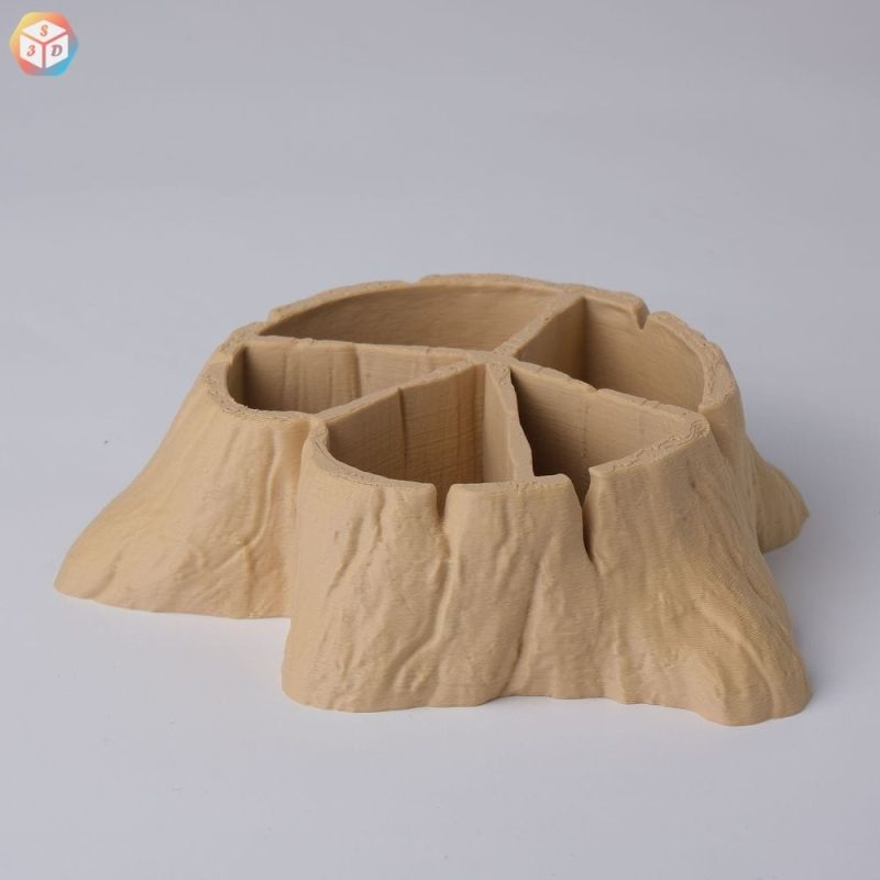 树桩笔筒-3D合纵社-3D打印模型STL格式3mf格式免费下载!