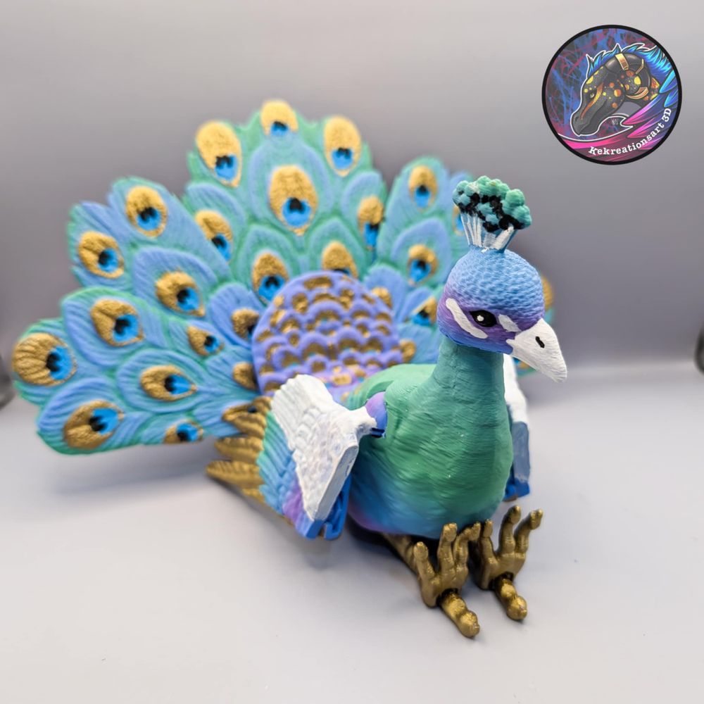 孔雀-3D合纵社-3D打印模型STL格式3mf格式免费下载！