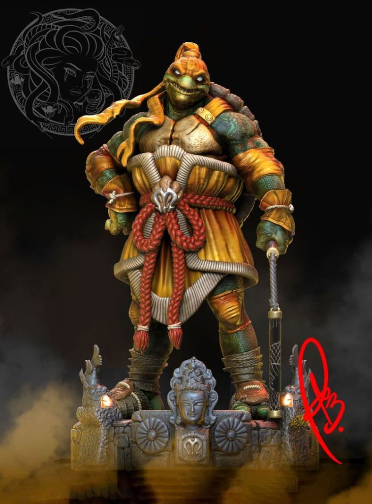 【忍者神龟】格米开朗基罗-3D合纵社-3D打印模型STL格式3mf格式免费下载！