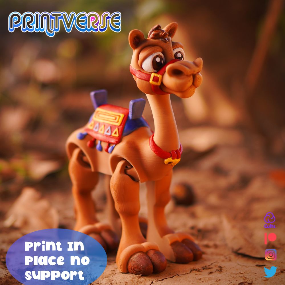 骆驼-3D合纵社-3D打印模型STL格式3mf格式免费下载！