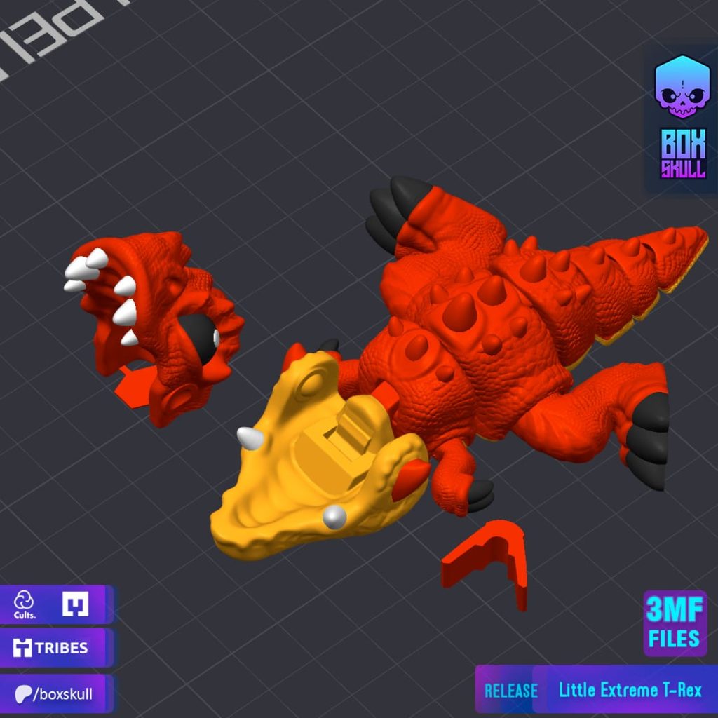 图片[2]-小霸王龙-3D合纵社-3D打印模型STL格式3mf格式免费下载！