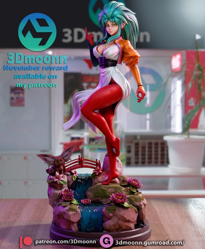 【天地无用】白尾凉子-3D合纵社-3D打印模型STL格式3mf格式免费下载！