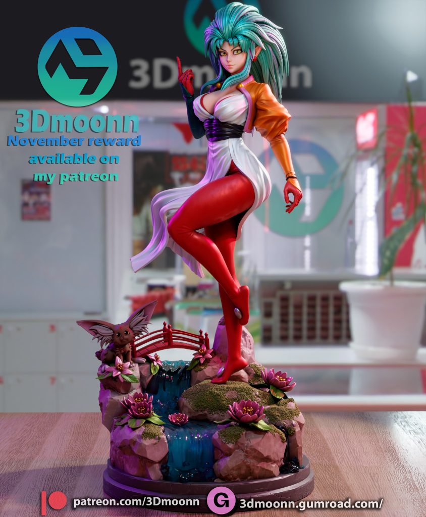 【天地无用】白尾凉子-3D合纵社-3D打印模型STL格式3mf格式免费下载！