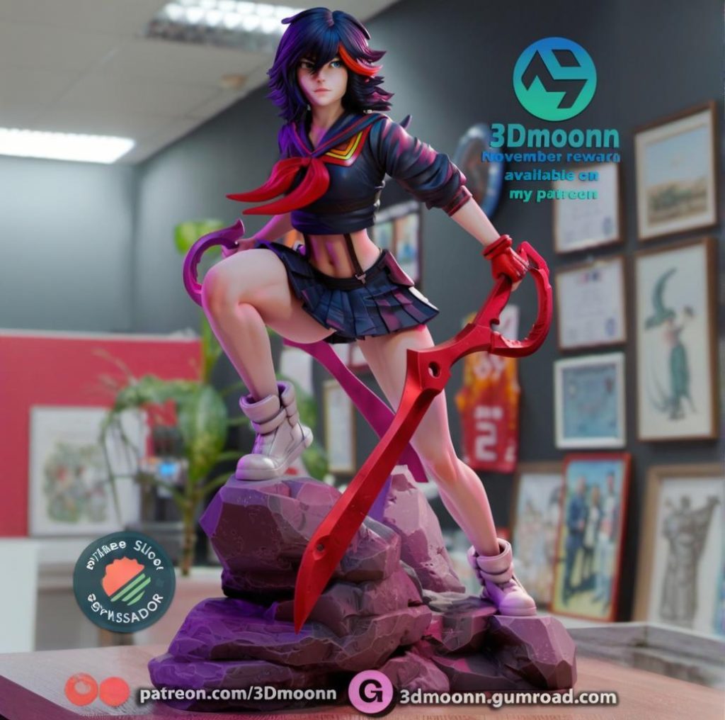 【斩服少女】缠流子-3D合纵社-3D打印模型STL格式3mf格式免费下载！