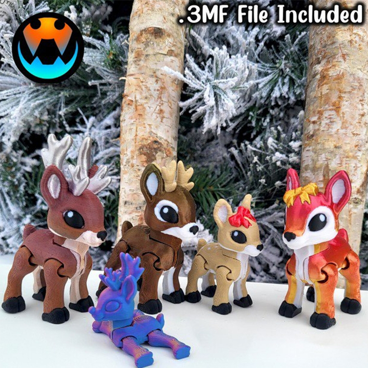 小雪鹿-3D合纵社-3D打印模型STL格式3mf格式免费下载！