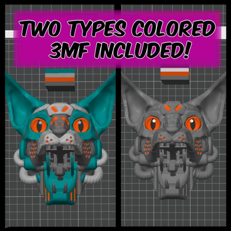 猫头耳机支架-3D合纵社-3D打印模型STL格式3mf格式免费下载！