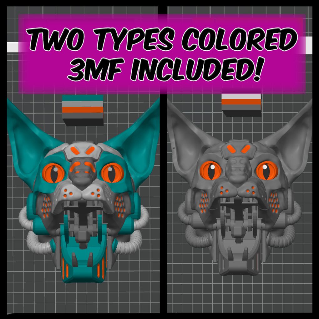 猫头耳机支架-3D合纵社-3D打印模型STL格式3mf格式免费下载！