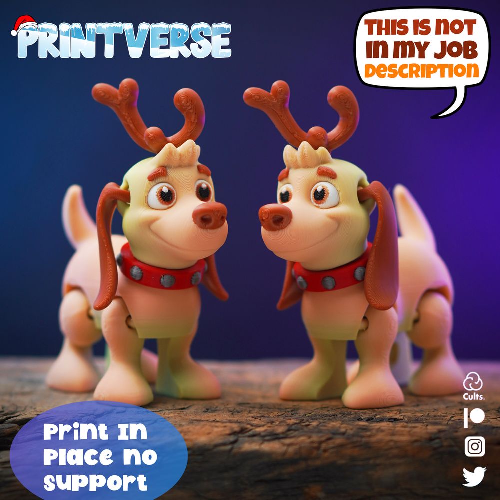 鹿狗-3D合纵社-3D打印模型STL格式3mf格式免费下载！