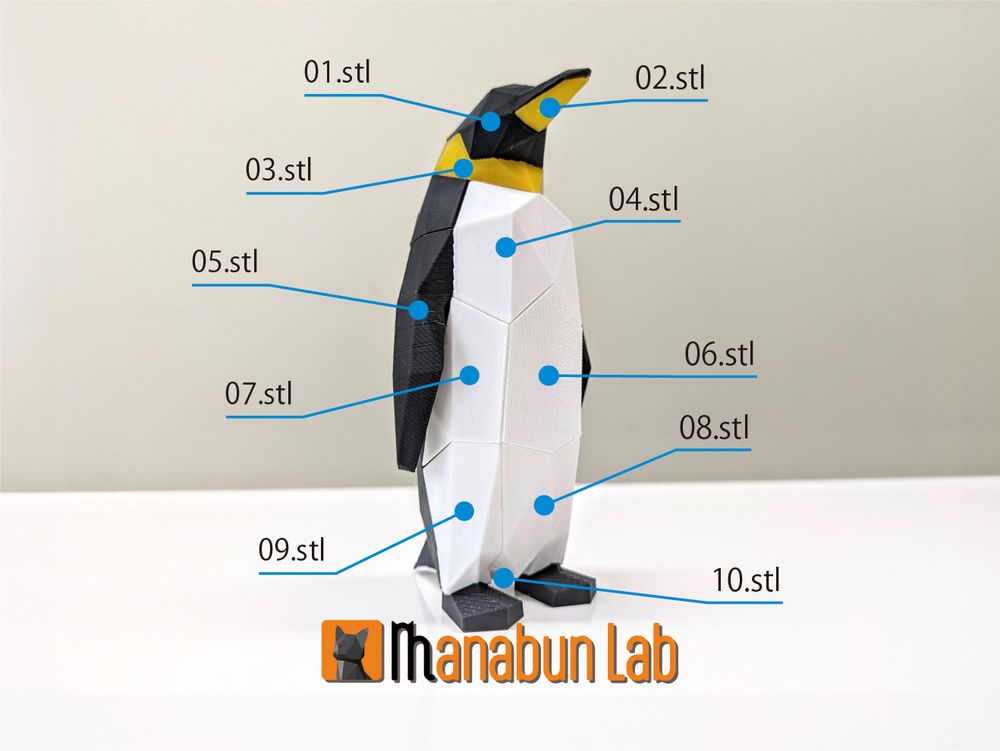 图片[4]-【拼图小动物】企鹅-3D合纵社-3D打印模型STL格式3mf格式免费下载！