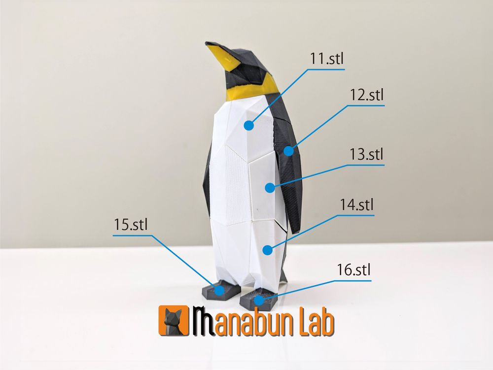 图片[3]-【拼图小动物】企鹅-3D合纵社-3D打印模型STL格式3mf格式免费下载！