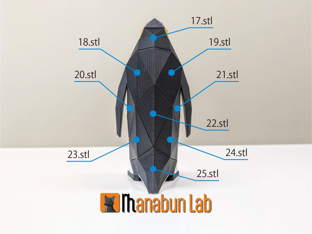 图片[2]-【拼图小动物】企鹅-3D合纵社-3D打印模型STL格式3mf格式免费下载！