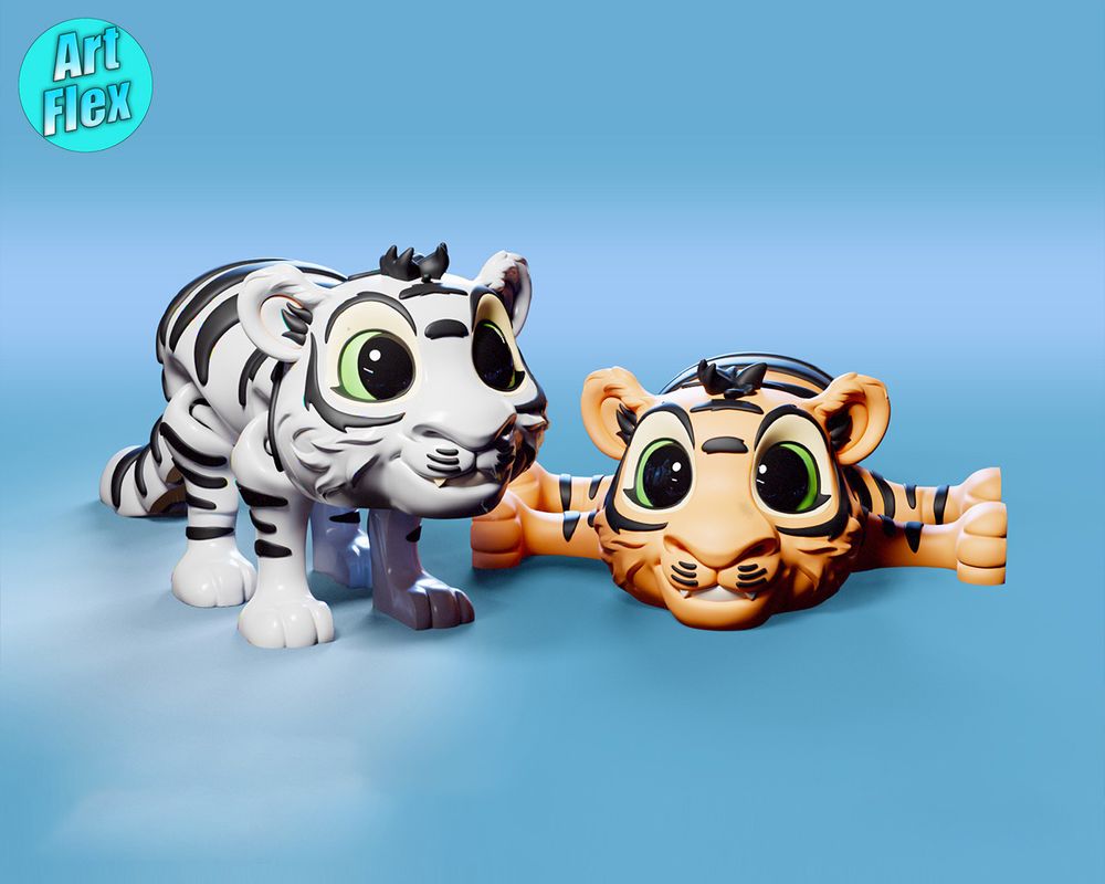 老虎-3D合纵社-3D打印模型STL格式3mf格式免费下载！