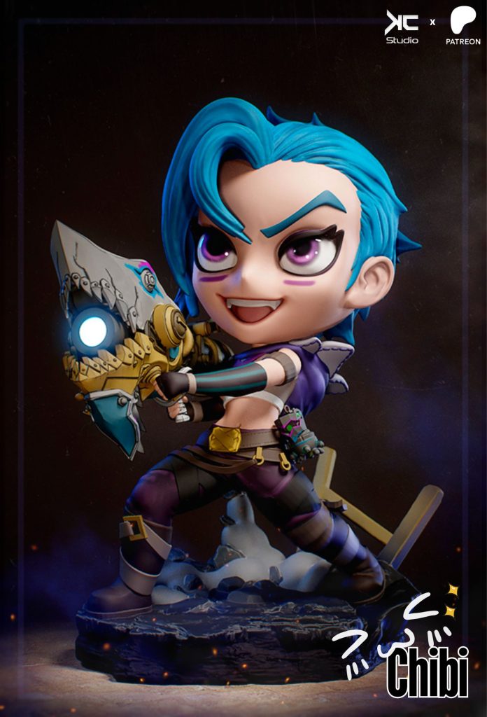 Q版《英雄联盟：双城之战》金克丝-3D合纵社-3D打印模型STL格式3mf格式免费下载！