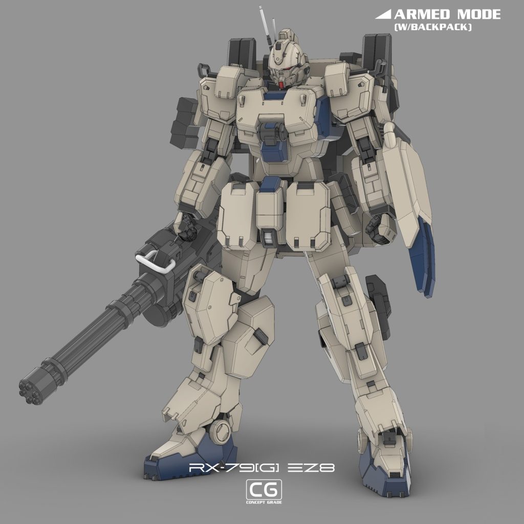 高达机动战士敢达机体RX79（G）EZ08 图纸-机器人机甲-3D合纵社-3D打印模型STL格式3mf格式免费下载！