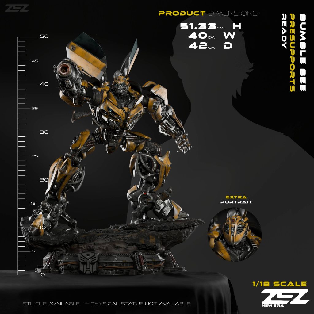 《变形金刚》超帅大黄蜂-3D合纵社-3D打印模型STL格式3mf格式免费下载！