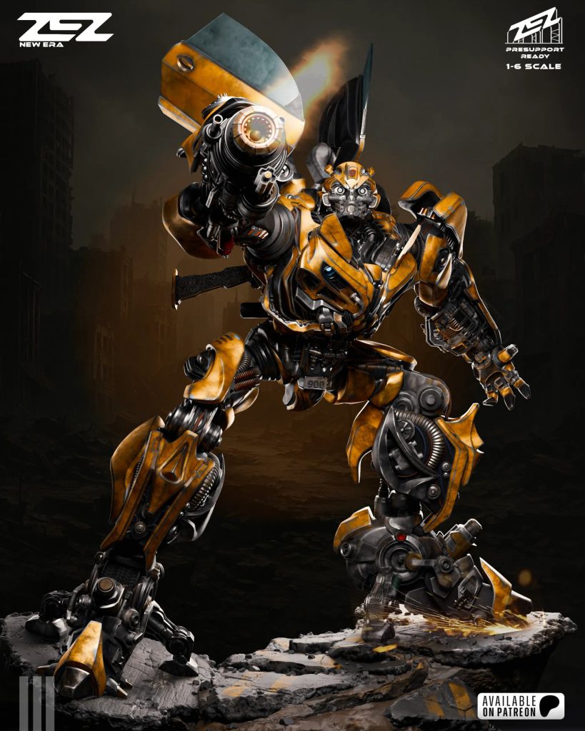 图片[3]-《变形金刚》超帅大黄蜂-3D合纵社-3D打印模型STL格式3mf格式免费下载！