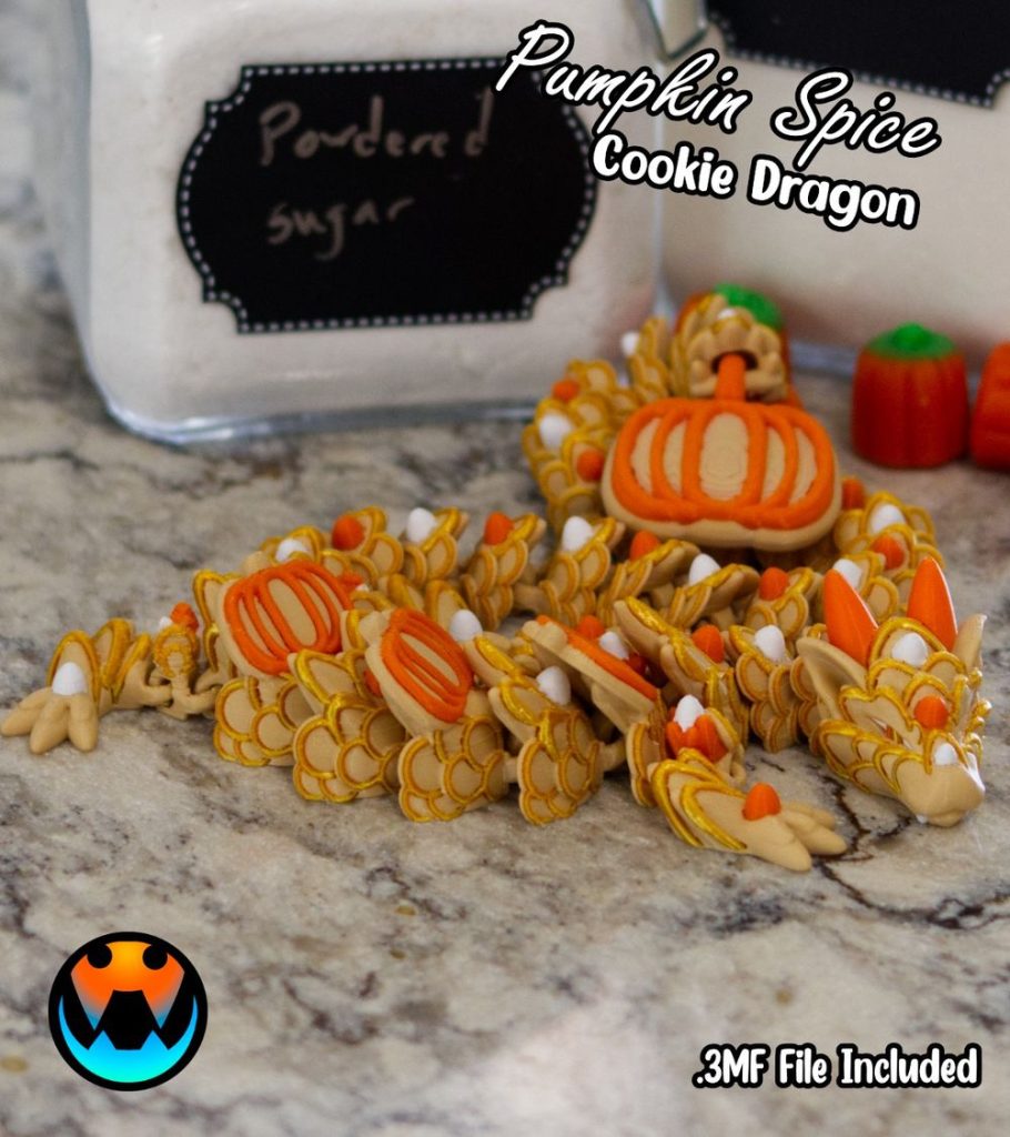 图片[3]-南瓜饼干龙-3D合纵社-3D打印模型STL格式3mf格式免费下载！