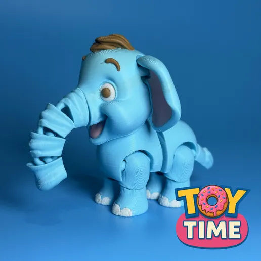 可爱baby Elephant小象-3D合纵社-3D打印模型STL格式3mf格式免费下载！