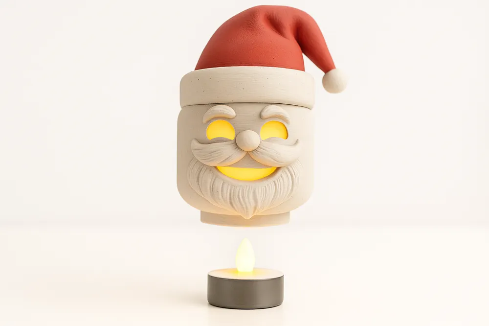 图片[2]-圣诞老人发光头像 灯箱-3D合纵社-3D打印模型STL格式3mf格式免费下载！