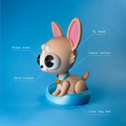 图片[3]-可动卡通吉娃娃-3D合纵社-3D打印模型STL格式3mf格式免费下载！