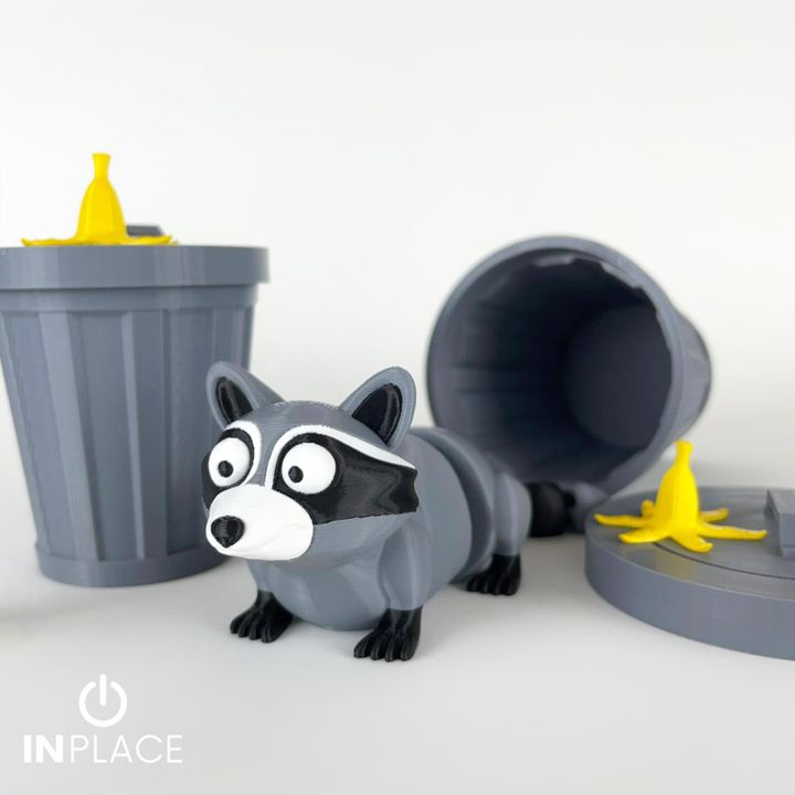 图片[2]-可爱浣熊 Cute Raccoon Articulated-3D合纵社-3D打印模型STL格式3mf格式免费下载！