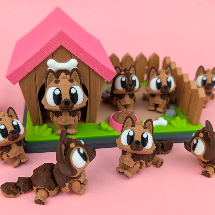 德国牧羊犬-3D合纵社-3D打印模型STL格式3mf格式免费下载！