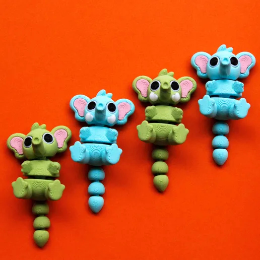 图片[3]-可爱灵活的大象宝宝-3D合纵社-3D打印模型STL格式3mf格式免费下载！